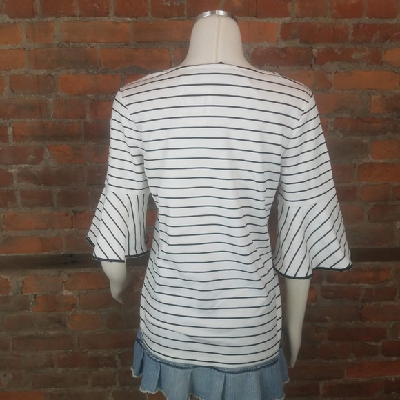 SOLD 41 Hawthorne Stitch Fix Women's Knit Top Stripes W - Picture 4 of 6